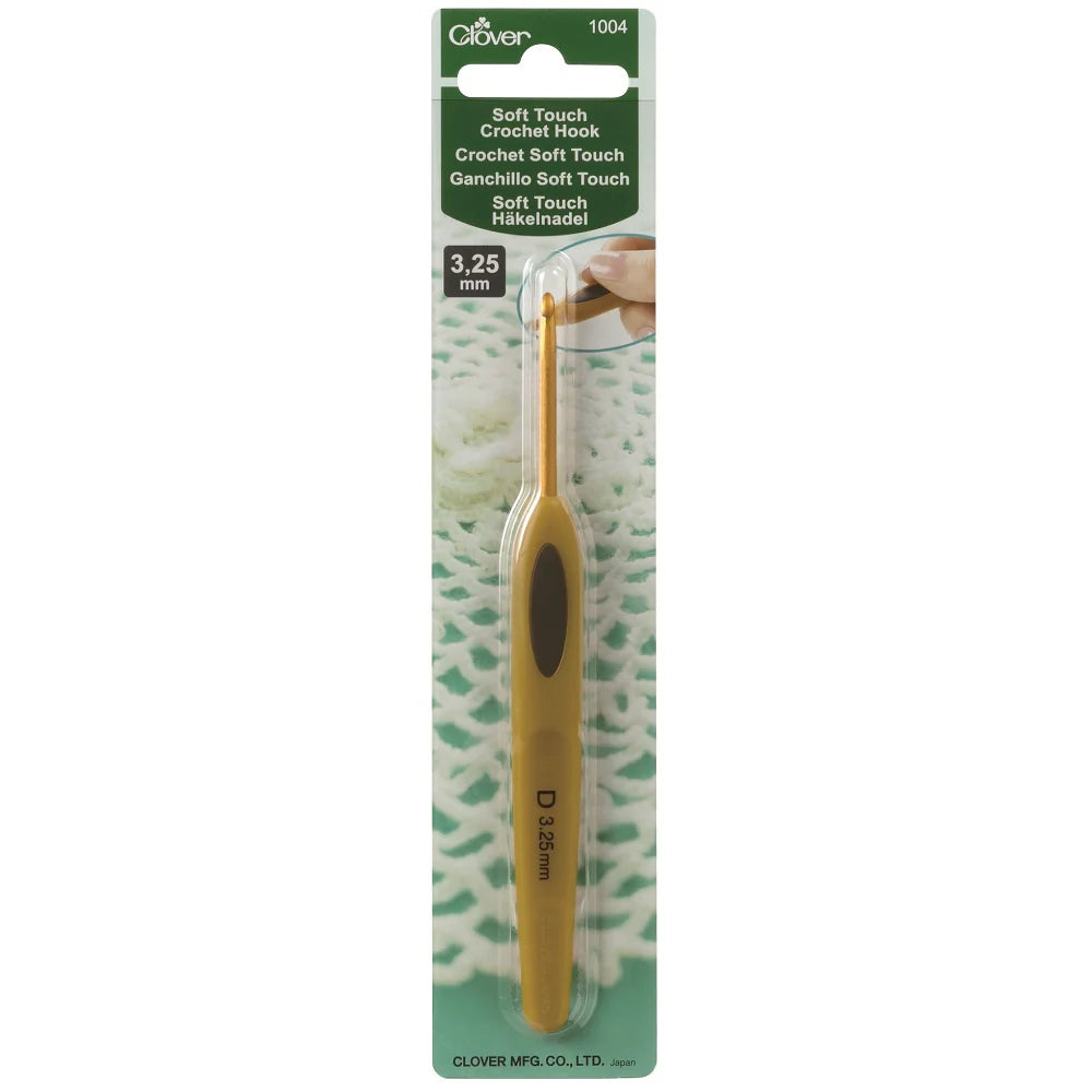 Clover Soft Touch Crochet Hooks (Sizes C to J)