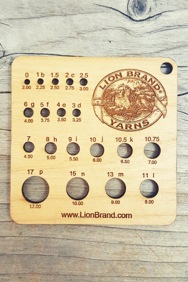 Lion Brand Needle Gauge Keychain